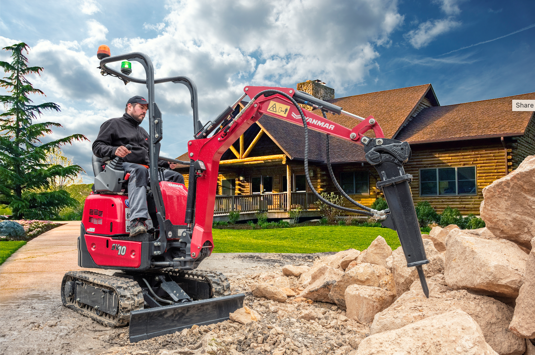 Yanmar targets compact sites with 740mm SV10 excavator