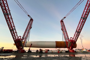 Mammoet completes Baltic Power monopile handling Mammoet completes Baltic Power monopile handling